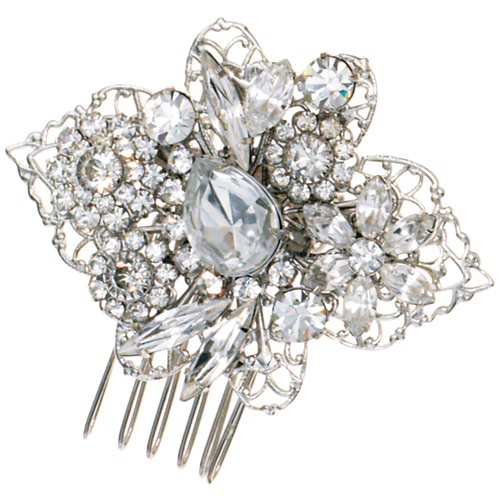 Crown 24 Jeweled Hair Clips for Brides on Their Wedding Day