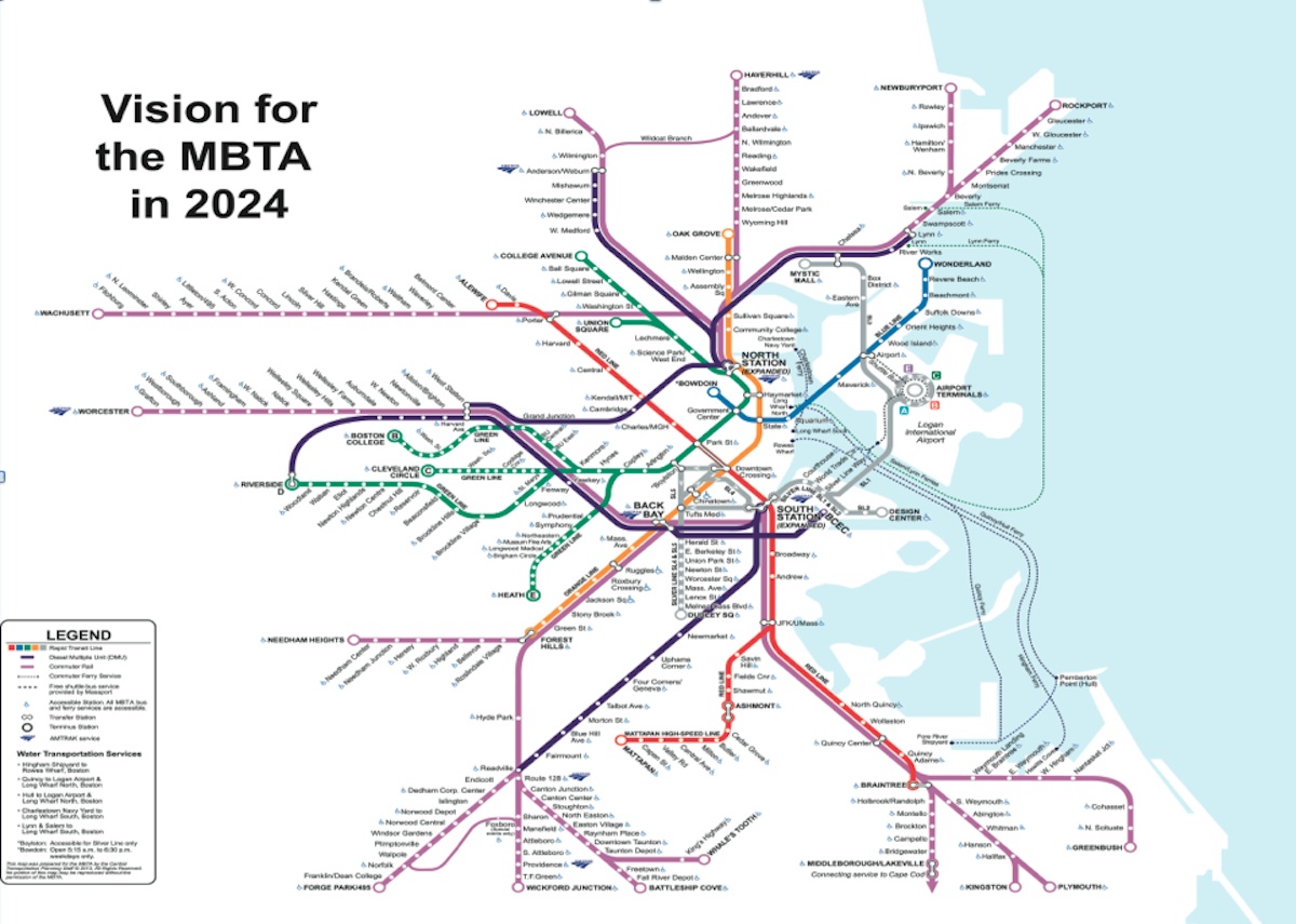 MBTA Map Shower Curtain 2022 Map – MBTAgifts