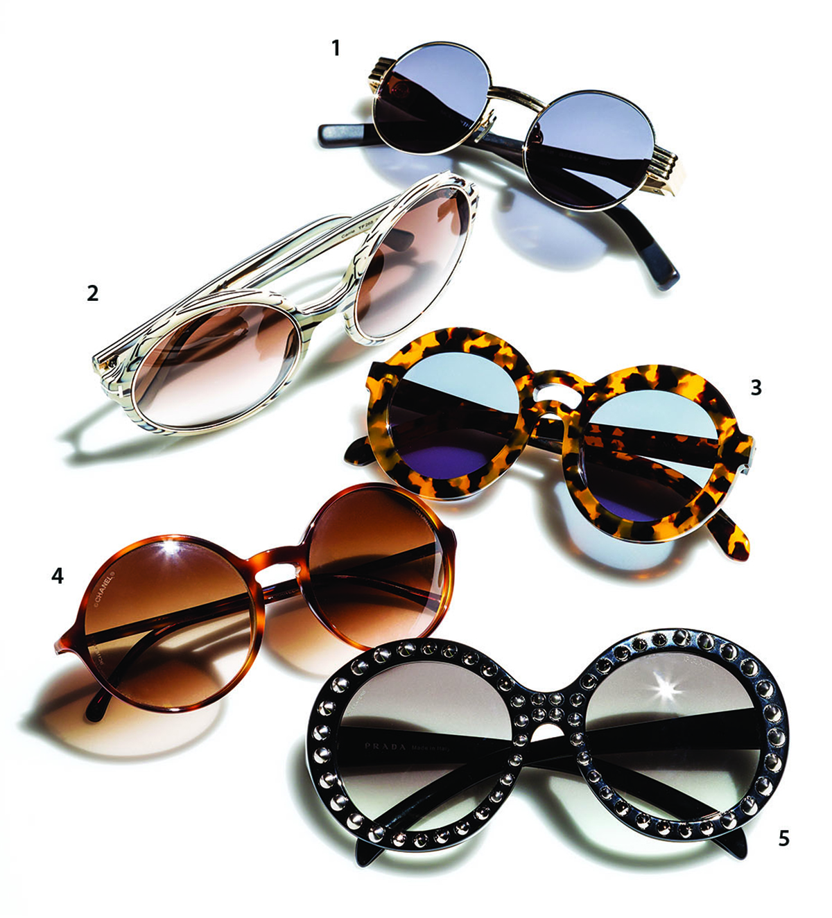 Shop CHANEL Round Sunglasses by Joyfully
