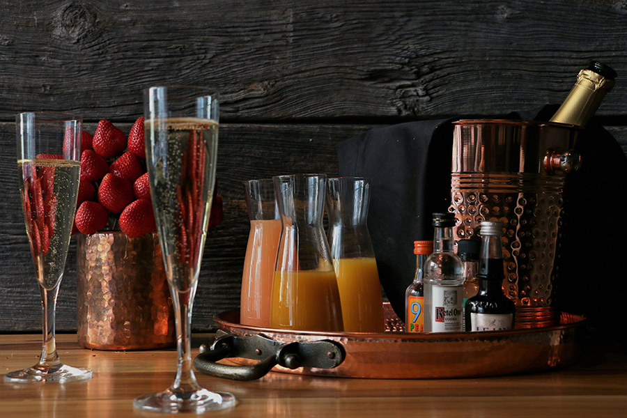 bottomless champagne glasses