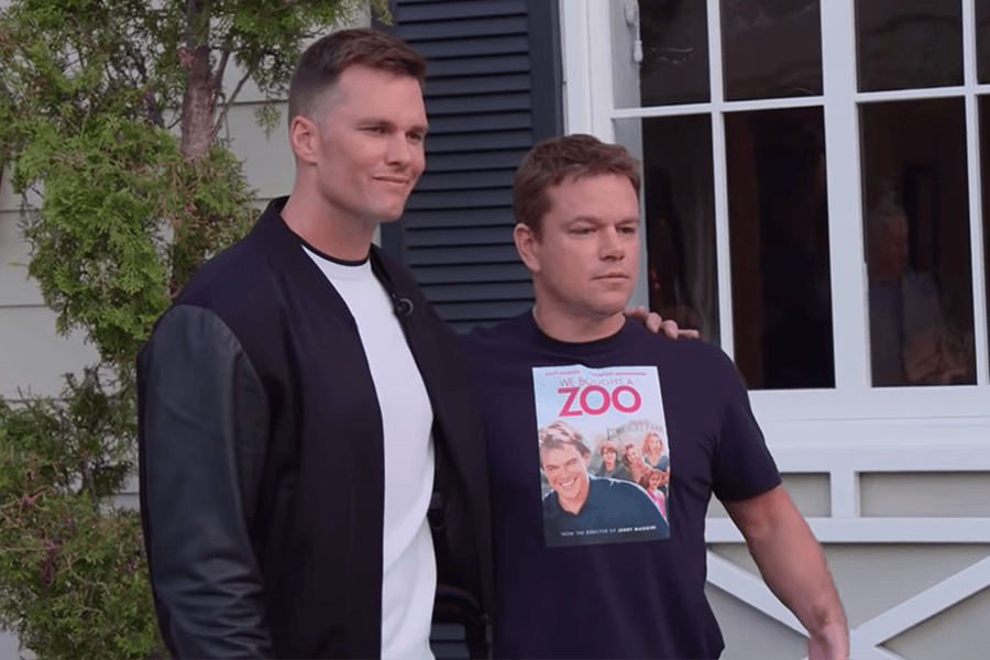 Jimmy Kimmel Made Tom Brady Break Matt Damon's Window - Boston