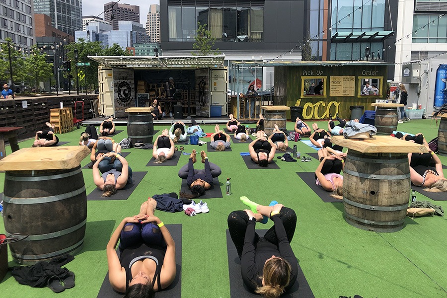Start Your Sunday With Yoga At The Cisco Beer Garden In The Seaport