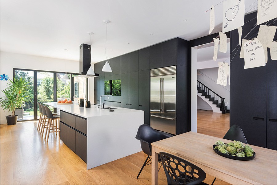 White Shaker Kitchen With New Dark Grey Laminate Flooring