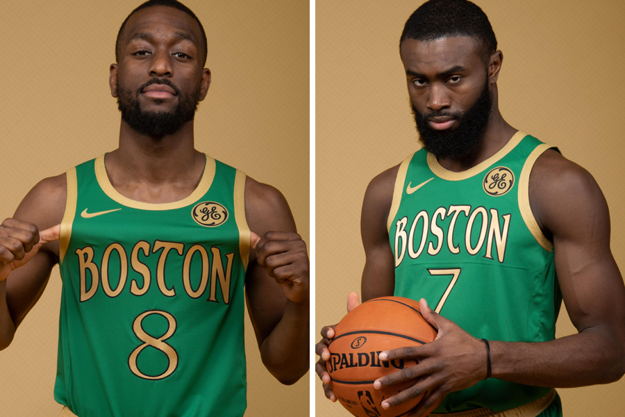 celtics gold and green jersey