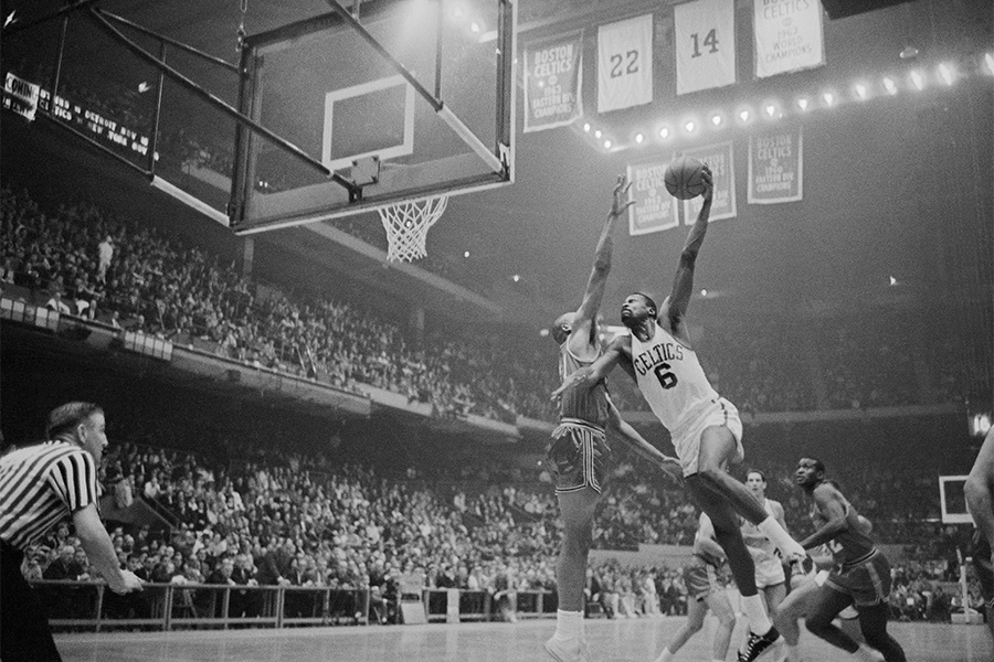 Boston Celtics add No. 6 to home court in celebration of Bill Russell